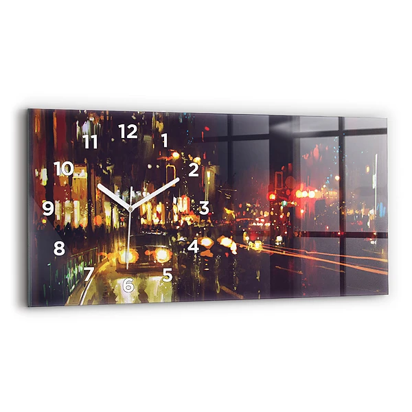 Horizontale Uhr Gemalte Stadt