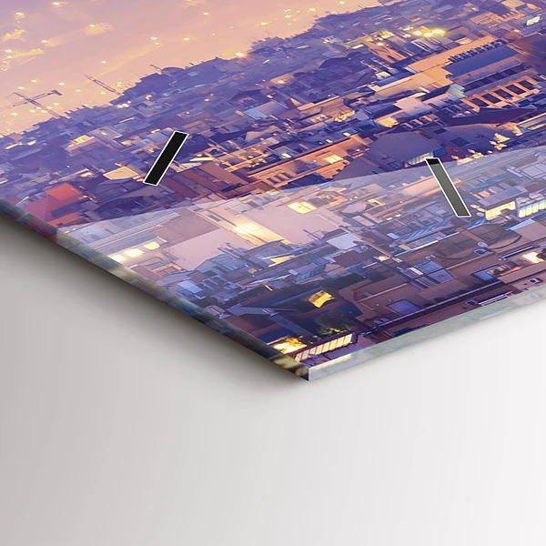 Horizontale Uhr mit motiv Ansicht von Barcelona
