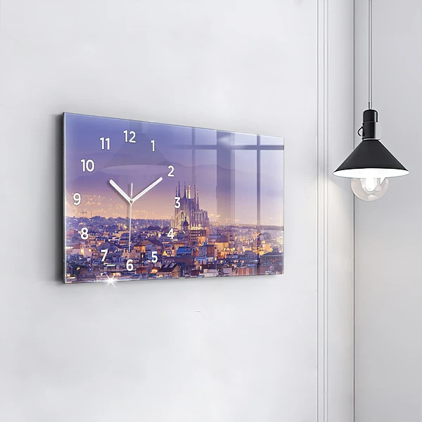 Horizontale Uhr mit motiv Ansicht von Barcelona