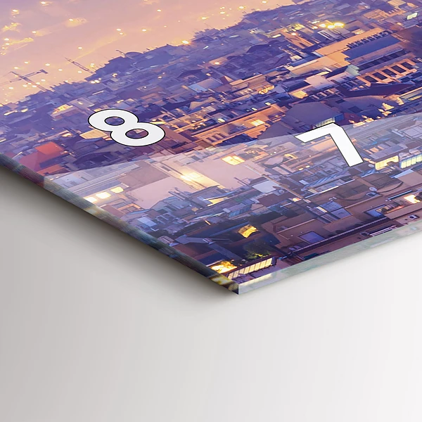 Horizontale Uhr mit motiv Ansicht von Barcelona