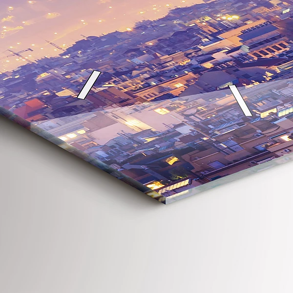 Horizontale Uhr mit motiv Ansicht von Barcelona