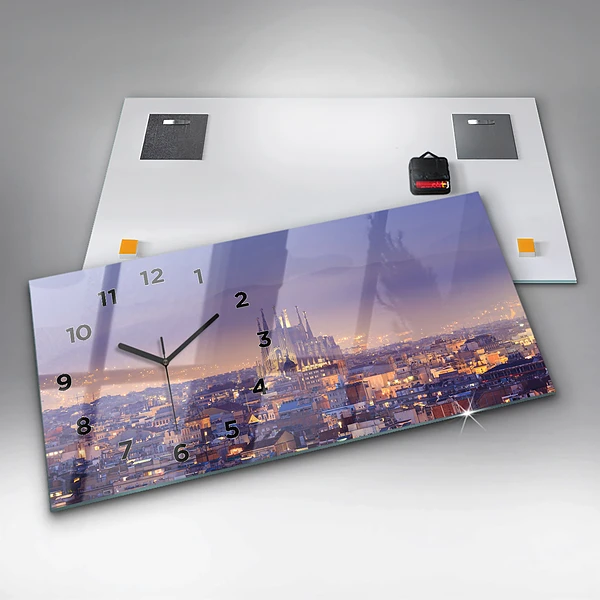 Horizontale Uhr mit motiv Ansicht von Barcelona