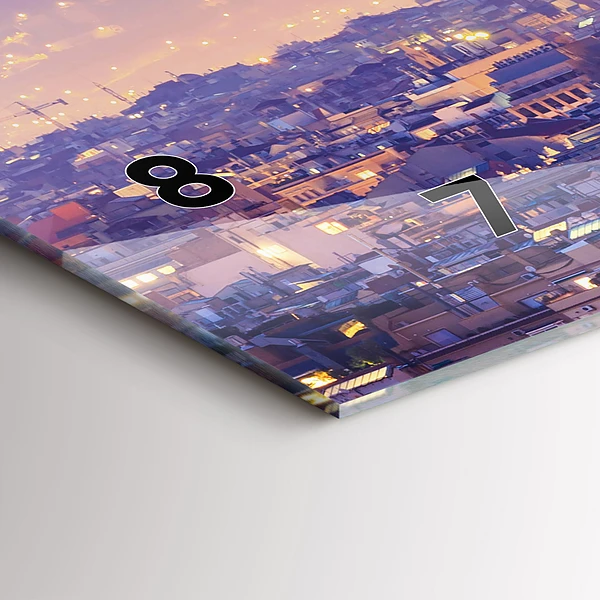Horizontale Uhr mit motiv Ansicht von Barcelona