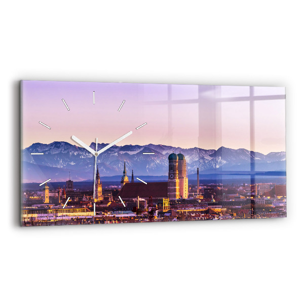 Horizontale Uhr mit motiv Deutsche Alpen München