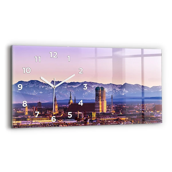 Horizontale Uhr mit motiv Deutsche Alpen München