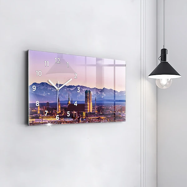 Horizontale Uhr mit motiv Deutsche Alpen München