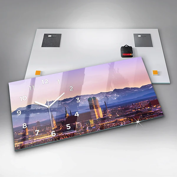Horizontale Uhr mit motiv Deutsche Alpen München