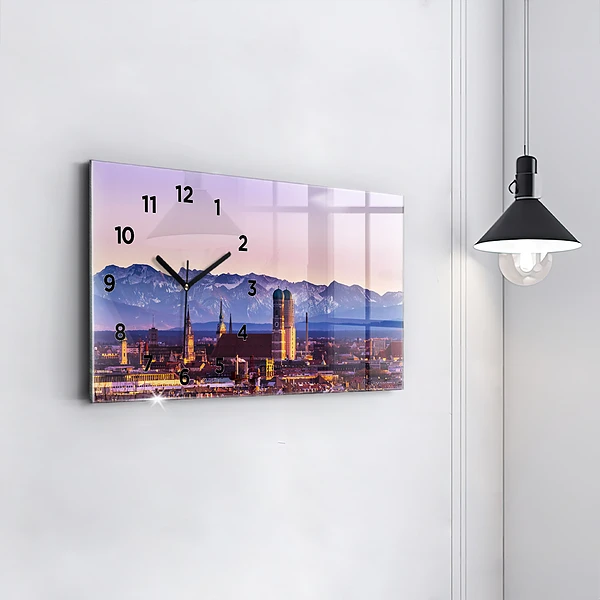 Horizontale Uhr mit motiv Deutsche Alpen München