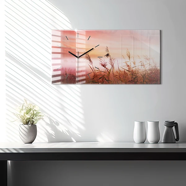 Horizontale Uhr mit motiv Nebliger Morgen
