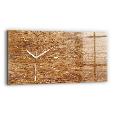Horizontale Uhr mit motiv Helles Holz