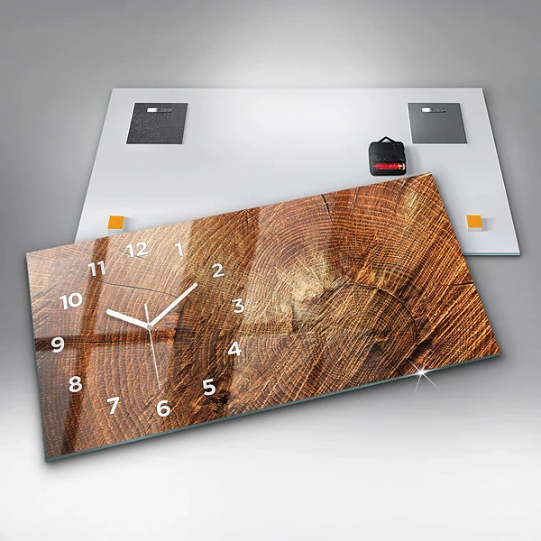 Horizontale Uhr mit motiv Alter Baumstamm