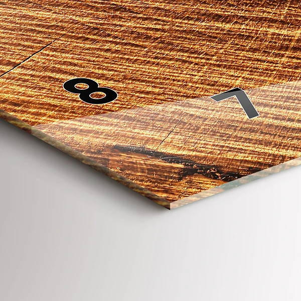 Horizontale Uhr mit motiv Dekoratives Holz