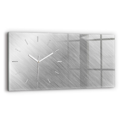 Horizontale Uhr Metallwand
