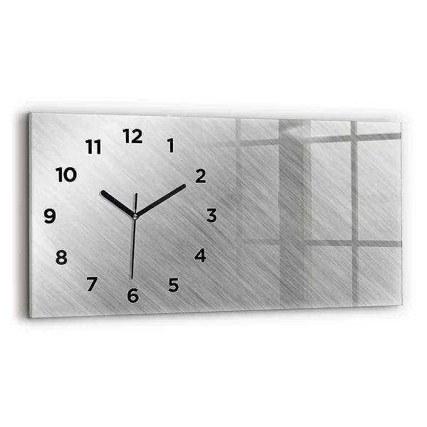 Horizontale Uhr Metallwand