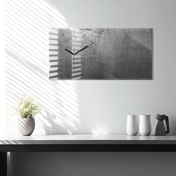 Horizontale Uhr Metallwand