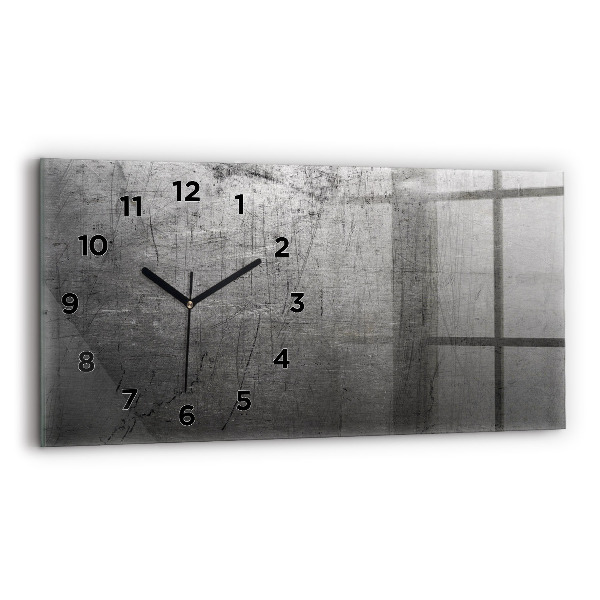 Horizontale Uhr Metallwand
