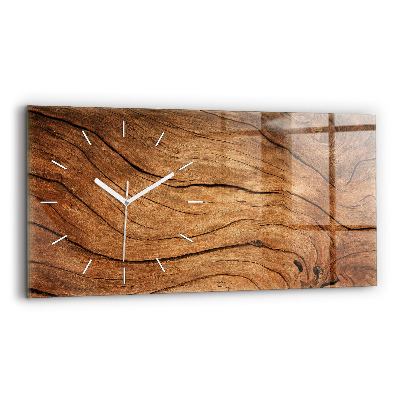 Horizontale Uhr mit motiv Altes Holz