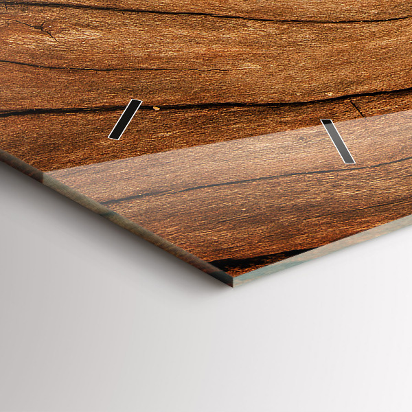 Horizontale Uhr mit motiv Altes Holz