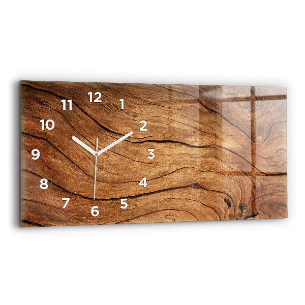 Horizontale Uhr mit motiv Altes Holz