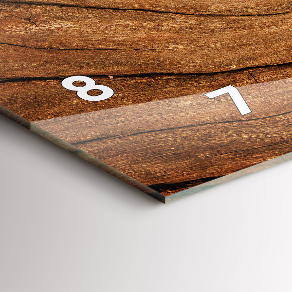 Horizontale Uhr mit motiv Altes Holz