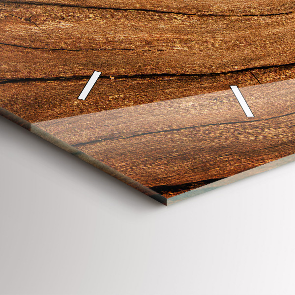 Horizontale Uhr mit motiv Altes Holz