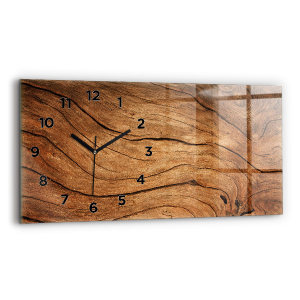 Horizontale Uhr mit motiv Altes Holz