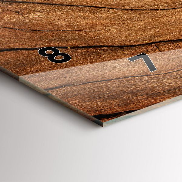 Horizontale Uhr mit motiv Altes Holz