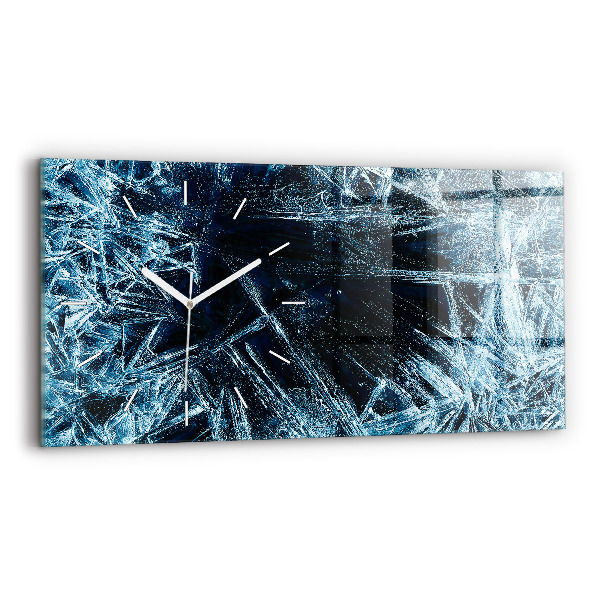 Horizontale Uhr Gefrorene Wand