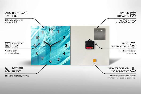 Horizontale Uhr Gefrorene Wand