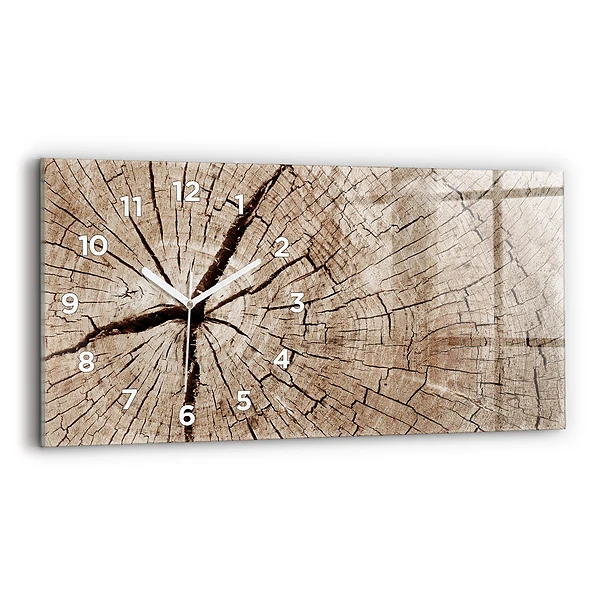 Horizontale Uhr mit motiv Alter Holzstamm