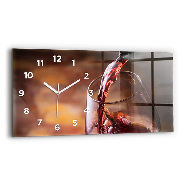 Horizontale Uhr Weinglas