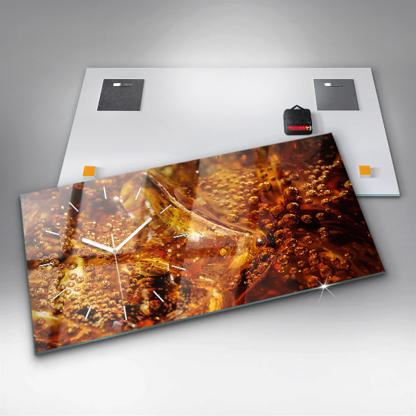 Horizontale Uhr mit motiv Nahaufnahme eines Getränks