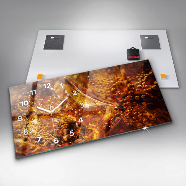 Horizontale Uhr mit motiv Nahaufnahme eines Getränks