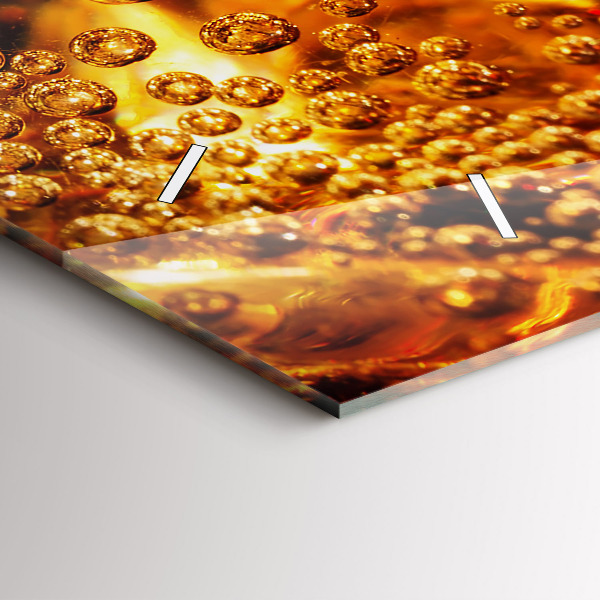 Horizontale Uhr mit motiv Nahaufnahme eines Getränks