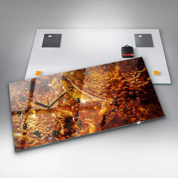 Horizontale Uhr mit motiv Nahaufnahme eines Getränks