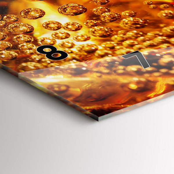 Horizontale Uhr mit motiv Nahaufnahme eines Getränks