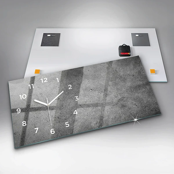 Horizontale Uhr mit motiv Industrielle Wand