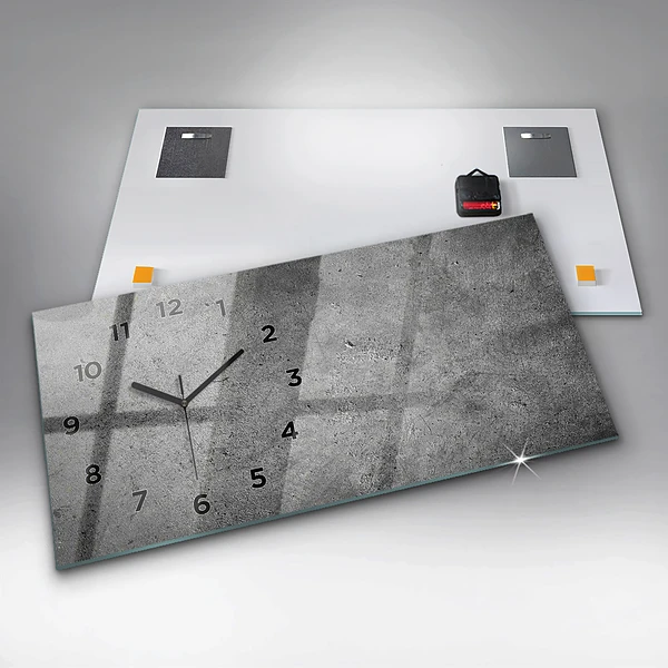 Horizontale Uhr mit motiv Industrielle Wand