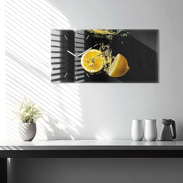 Horizontale Uhr mit motiv Zitronen