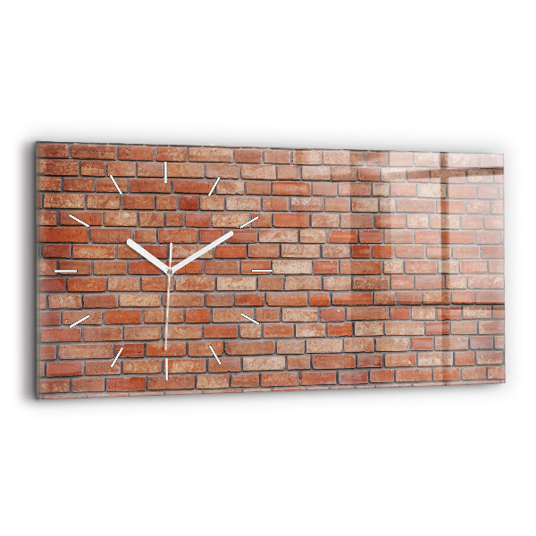 Horizontale Uhr mit motiv Backsteinmauer
