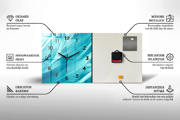 Horizontale Uhr mit motiv Zitronenscheiben