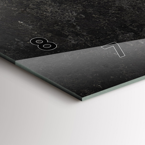 Horizontale Uhr mit motiv Herz aus Pfefferminz