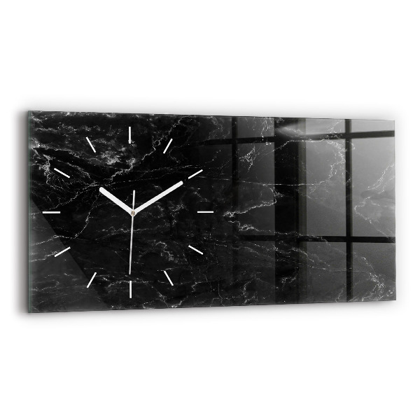 Horizontale Uhr Schwarze Murmel
