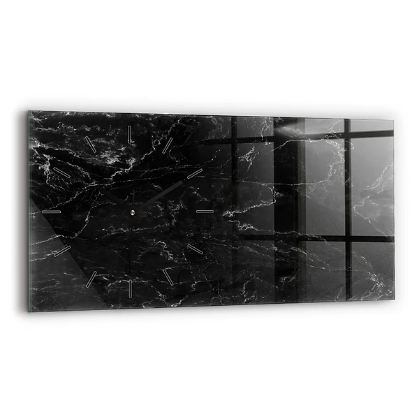 Horizontale Uhr Schwarze Murmel