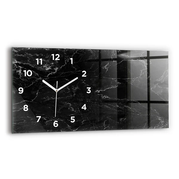 Horizontale Uhr Schwarze Murmel