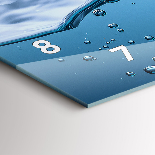 Horizontale Uhr mit motiv Nahaufnahme von Wasser