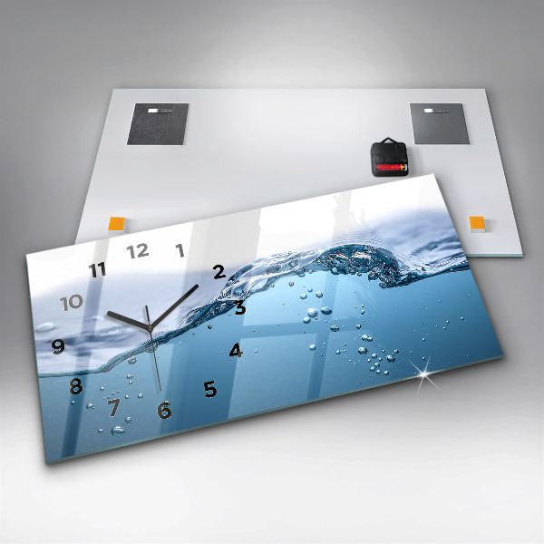 Horizontale Uhr mit motiv Nahaufnahme von Wasser