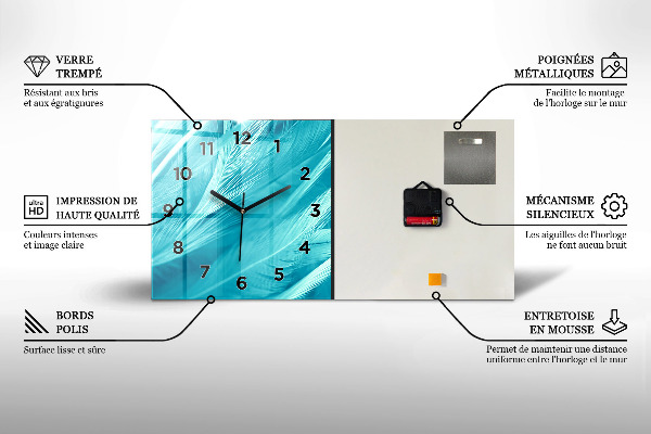 Horizontale Uhr mit motiv Nahaufnahme von Wasser