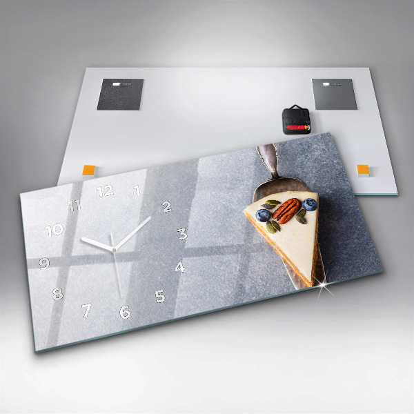 Horizontale Uhr Ein Stück Kuchen