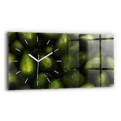 Horizontale Uhr Avocado